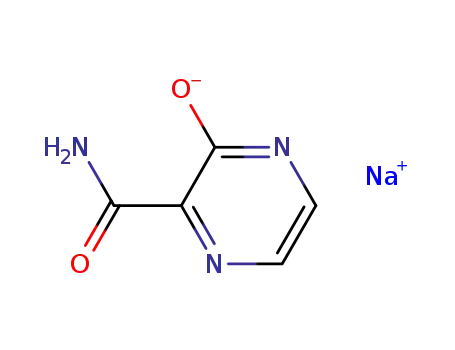 Molecular Structure of 1237524-82-1 (2-Pyrazinecarboxamide, 3,4-dihydro-3-oxo-, sodium salt (1:1))