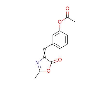 Molecular Structure of 41888-66-8 (Acetic acid 3-(2-methyl-5-oxo-2-oxazoline-4-ylidenemethyl)phenyl ester)
