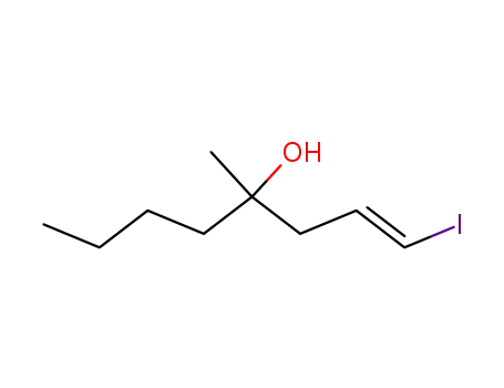 Molecular Structure of 62555-04-8 (1-Octen-4-ol, 1-iodo-4-methyl-, (E)-)