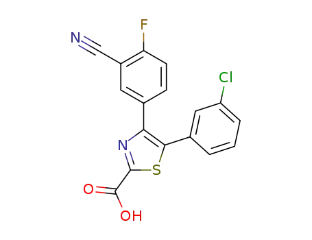 5-(3-chlorophenyl)-4-(3-cyano-4-fluorophenyl)-1,3-thiazole-2-carboxylic acid
