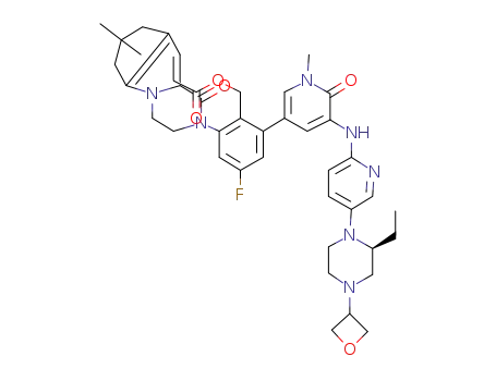 (2-{4,4-dimethyl-9-oxo-1,10-diazatricyclo[6.4.0.02,6]dodeca-2(6),7-dien-10-yl}-6-[5-({5-[(2S)-2-ethyl-4-(oxetan-3-yl)piperazin-1-yl]pyridin-2-yl}amino)-1-methyl-6-oxo-1,6-dihydropyridin-3-yl]-4-fluorophenyl)methyl Acetate