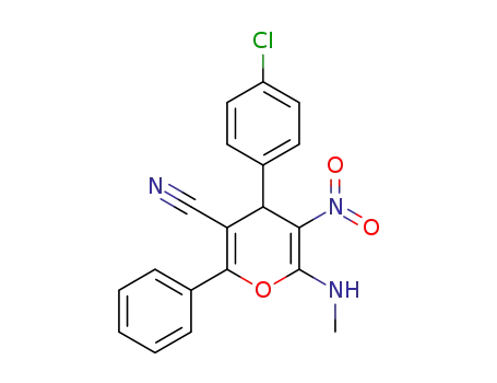 6-(methylamino)-4-(4-chlorophenyl)-5-nitro-2-phenyl-4H-pyran-3-carbonitrile