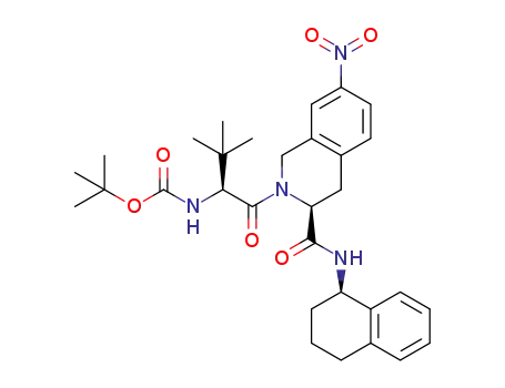 tert-butyl ((S)-3,3-dimethyl-1-((S)-7-nitro-3-(((R)-1,2,3,4-tetrahydronaphthalen-1-yl)carbamoyl)-3,4-dihydroisoquinolin-2(1H)-yl)-1-oxobutan-2-yl)carbamate