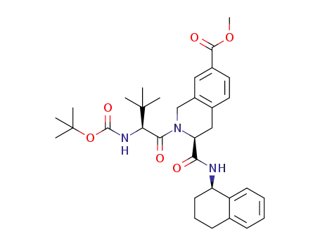 (S)-methyl 2-((S)-2-((tert-butoxycarbonyl)amino)-3,3-dimethylbutanoyl)-3-(((R)-1,2,3,4-tetrahydronaphthalen-1-yl)carbamoyl)-1,2,3,4-tetrahydroisoquinoline-7-carboxylate