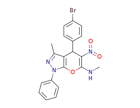 4-(4-bromophenyl)-N,3-dimethyl-5-nitro-1-phenyl-1,4-dihydropyrano[2,3-c]pyrazol-6-amine