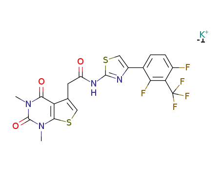 potassium N-{4-[2,4-difluoro-3-(trifluoromethyl)phenyl]-1,3-thiazol-2-yl}-2-(1,3-dimethyl-2,4-dioxo-1,2,3,4-tetrahydrothieno[2,3-d]pyrimidin-5-yl)acetamide