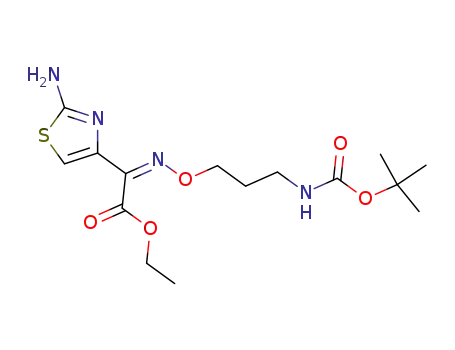 ethyl (2Z)-2-(2-aminothiazol-4-yl)-2-(3-N-tert-butoxycarbonylaminopropoxyimino)acetate