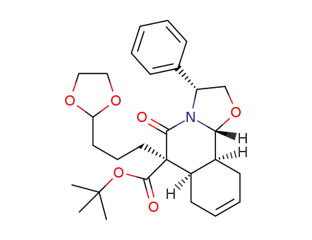 (3R,6R,6aR,10aS,10bR)-6-(tert-butotxycarbonyl)-6-[3-(1,3-dioxolan-2-yl)propyl]-5-oxo-3-phenyl-2,3,6,6a,7,10,10a,10b-octahydro-5H-oxazolo[3,2-a]isoquinoline