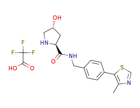 (2S,4R)-4-hydroxy-N-(4-(4-methylthiazol-5-yl)benzyl)pyrrolidine-2-carboxamide trifluoroacetic acid