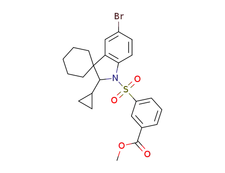 methyl 3-[(5'-bromo-2'-cyclopropylspiro[cyclohexane-1,3'-indol]-1'(2'H)-yl)sulfonyl]benzoate