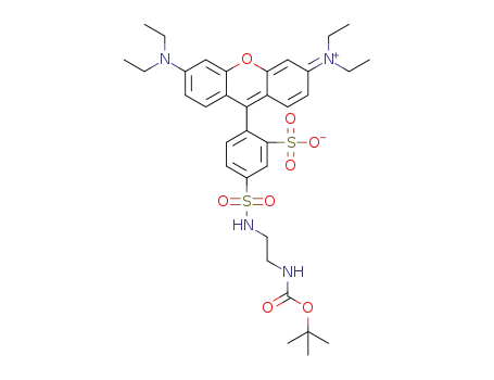 5-(N-(2-((tert-butoxycarbonyl)amino)ethyl)sulfamoyl)-2-(6-(diethylamino)-3-(diethyliminio)-3H-xanthen-9-yl)benzenesulfonate