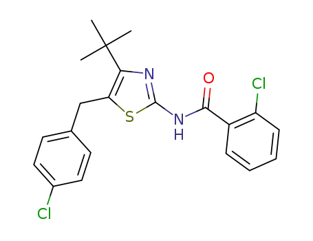N-(4-(tert-butyl)-5-(4-chlorobenzyl)thiazol-2-yl)-2-chlorobenzamide
