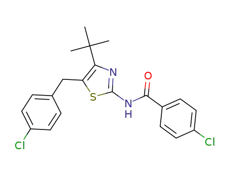 N-(4-(tert-butyl)-5-(4-chlorobenzyl)thiazol-2-yl)-4-chlorobenzamide