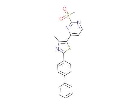 2-([1,1'-biphenyl]-4-yl)-4-methyl-5-(2-(methylsulfonyl)pyrimidin-4-yl)thiazole