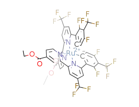 ruthenium(II) bis(ethyl 6-(2,4-difluoro-3-(trifluoromethyl)phenyl)-4-(trifluoromethyl)-2-2’-bipyridine-4’-carboxylate)