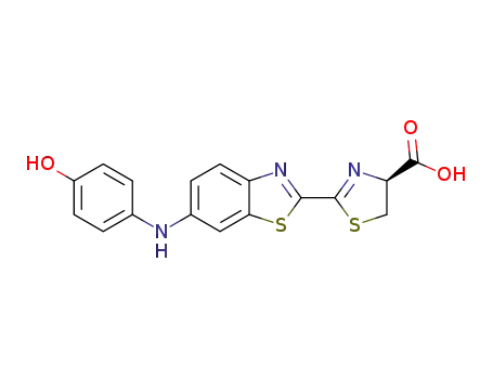 (S)-2-(6-((4-hydroxyphenyl)amino)benzo[d]thiazol-2-yl)-4,5-dihydrothiazole-4-carboxylic acid