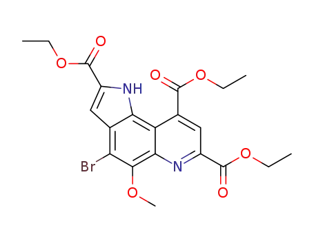 triethyl 4-bromo-5-methoxy-1H-pyrrolo(2,3-f)quinoline-2,7,9-tricarboxylate