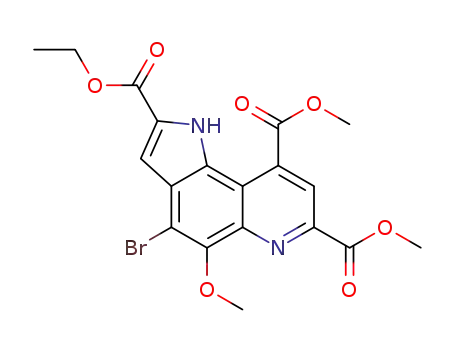 2-ethyl 7,9-dimethyl 4-bromo-5-methoxy-1H-pyrrolo(2,3-f)quinoline-2,7,9-tricarboxylate