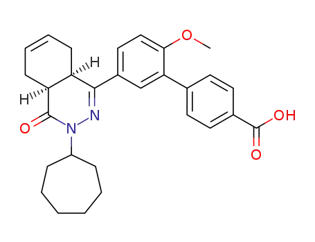 5'-(cis-3-cycloheptyl-4-oxo-3,4,4a,5,8,8a-hexahydrophthalazin-1-yl)-2'-methoxy-[1,1'-biphenyl]-4-carboxylic acid