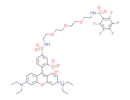 2-(6-(diethylamino)-3-(diethyliminio)-3H-xanthen-9-yl)-5-(N-(2-(2-(2-(2-((pentafluorophenyl)sulfonamido)ethoxy)ethoxy)ethoxy)ethyl)sulfamoyl)benzene sulfonate