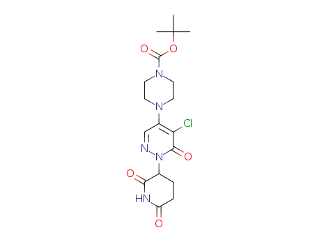 tert-butyl 4-(5-chloro-1-(2,6-dioxopiperidin-3-yl)-6-oxo-1,6-dihydropyridazin-4-yl)piperazine-1-carboxylate