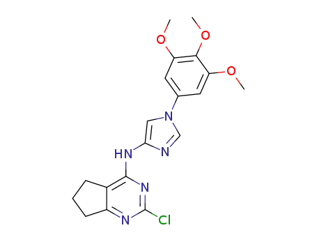 2-chloro-N-(1-(3,4,5-trimethoxyphenyl)-1H-imidazol-4-yl)-6,7-dihydro-5H-cyclopenta[d]pyrimidin-4-amine