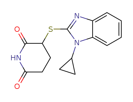 3-((1-cyclopropyl-1H-benzo[d]imidazol-2-yl)thio)piperidine-2,6-dione
