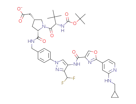 [(3R,5S)-1-[(2S)-2-(tert-butoxycarbonylamino)-3,3-dimethylbutanoyl]-5-[[4-[4-[[2-[2-(cyclopropylmethylamino)-4-pyridyl]oxazole-4-carbonyl] amino]-3-(difluoromethyl)pyrazol-1-yl]phenyl]methylcarbamoyl]pyrrolidin-3-yl]acetate