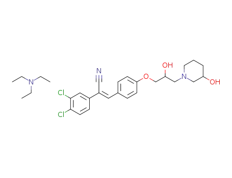 triethylammonium (Z)-1-(3-(4-(2-cyano-2-(3,4-dichlorophenyl)vinyl)phenoxy)-2-hydroxypropyl)piperidin-3-olate