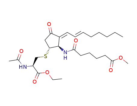 methyl 6-(((1R,5R,E)-5-(((R)-2-acetamido-3-ethoxy-3-oxopropyl)thio)-2-((E)-oct-2-en-1-ylidene)-3-oxocyclopentyl)amino)-6-oxohexanoate