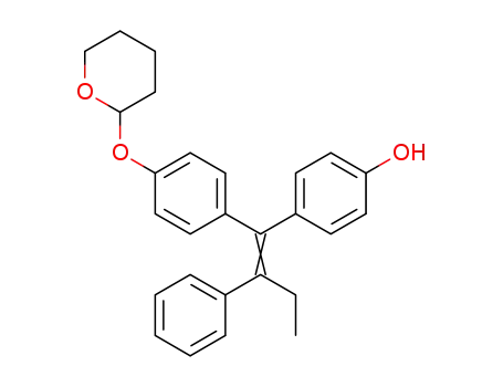 4-(2-phenyl-1-(4-((tetrahydro-2H-pyran-2-yl)oxy)phenyl)but-1-en-1-yl)phenol
