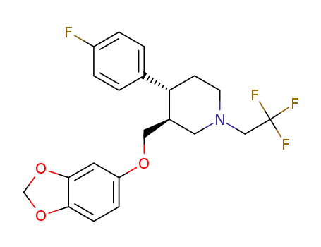 (3S,4R)-3-((benzo[d][1,3]dioxol-5-yloxy)methyl)-4-(4-fluorophenyl)-1-(2,2,2-trifluoroethyl)piperidine