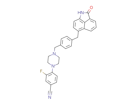 3-fluoro-4-(4-(4-((2-oxo-1,2-dihydrobenzo[cd]indol-6-yl)methyl)benzyl)piperazin-1-yl)benzonitrile