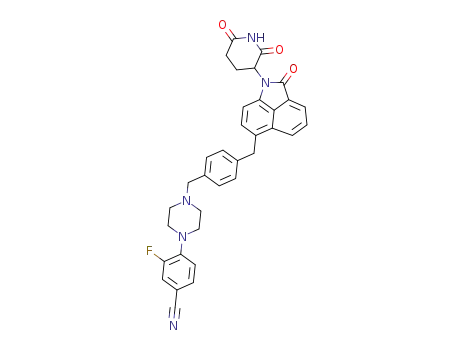 4-(4-(4-((1-(2,6-dioxopiperidin-3-yl)-2-oxo-1,2-dihydrobenzo[cd]indol-6-yl)methyl)benzyl)piperazin-1-yl)-3-fluorobenzonitrile
