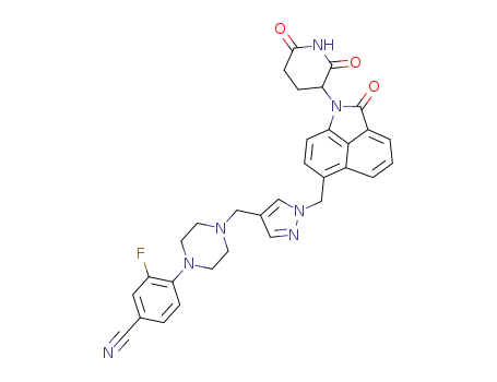 4-[4-[[1-[[1-(2,6-dioxo-3-piperidyl)-2-oxobenzo[cd]indol-6-yl]methyl]pyrazol-4-yl]methyl]piperazin-1-yl]-3-fluorobenzonitrile