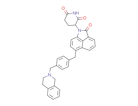 3-[6-[[4-(3,4-dihydro-1H-isoquinolin-2-ylmethyl)phenyl]methyl]-2-oxobenzo[cd]indol-1-yl]piperidine-2,6-dione