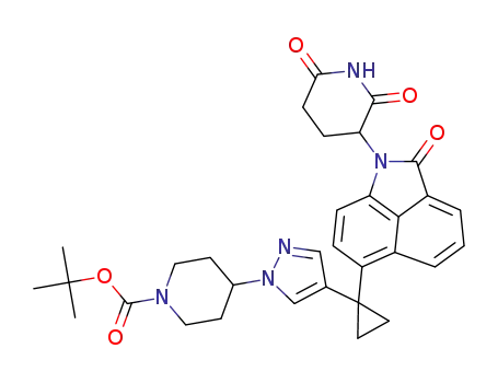 tert-butyl 4-[4-[1-[1-(2,6-dioxo-3-piperidyl)-2-oxobenzo[cd]indol-6-yl]cyclopropyl]pyrazol-1-yl]piperidine-1-carboxylate