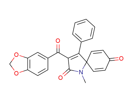 3-(benzo[d][1,3]dioxole-5-carbonyl)-1-methyl-4-phenyl-1-azaspiro[4.5]deca-3,6,9-triene-2,8-dione