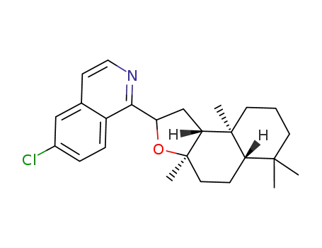 6-chloro-1-((3aR,5aS,9aS,9bR)-3 a,6,6,9 a-tetramethyldodecahydronaphtho[2,1-b]furan-2-yl)isoquinoline