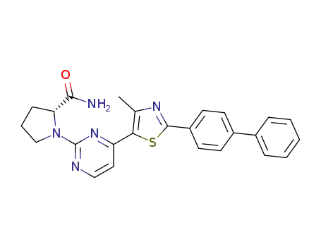 (R)-1-{4-[2-((1,1'-biphenyl)-4-yl)-4-methylthiazol-5-yl]pyrimidin-2-yl}pyrrolidine-2-carboxamide