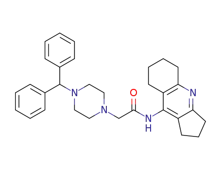 2-(4-benzhydrylpiperazin-1-yl)-N-(2,3,5,6,7,8-hexahydro-1H-cyclopenta[b]quinolin-9-yl)acetamide