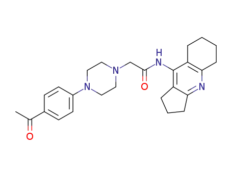 2-[4-(4-acetylphenyl)piperazin-1-yl]-N-(2,3,5,6,7,8-hexahydro-1H-cyclopenta[b]quinolin-9-yl)acetamide