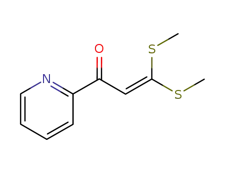 Molecular Structure of 78570-34-0 (2-Propen-1-one, 3,3-bis(methylthio)-1-(2-pyridinyl)-)