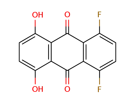 Molecular Structure of 131401-54-2 (1,4-Difluoro-5,8-dihydroxyanthraquinone)