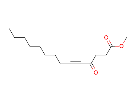 Molecular Structure of 77889-02-2 (5-Tetradecynoic acid, 4-oxo-, methyl ester)