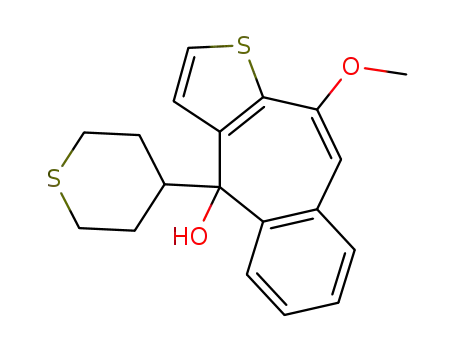 4-(4-tetrahydrothiopyranyl)-10-methoxy-4H-benzo<4,5>cyclohepta<1,2-b>thiophene-4-ol