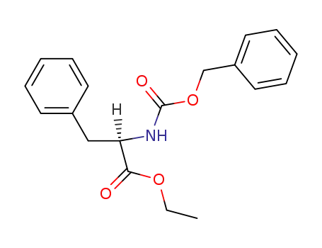 Molecular Structure of 95832-31-8 (D-Phenylalanine, N-[(phenylmethoxy)carbonyl]-, ethyl ester)