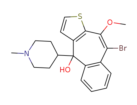 9-bromo-10-methoxy-4-(1-methyl-4-piperidyl)-4H-benzo<4,5>cyclohepta<1,2-b>thiophene-4-ol