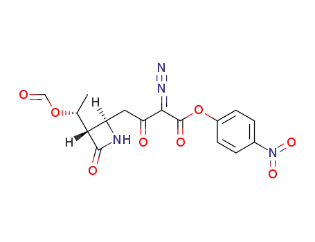2-Diazo-4-[(2R,3S)-3-((R)-1-formyloxy-ethyl)-4-oxo-azetidin-2-yl]-3-oxo-butyric acid 4-nitro-phenyl ester