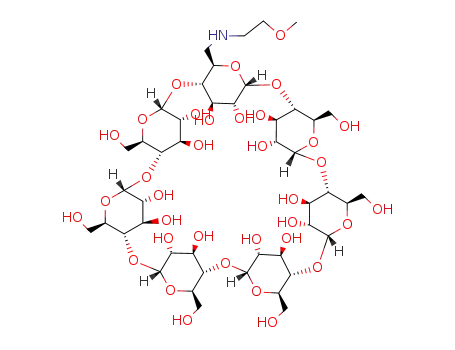 Molecular Structure of 98366-79-1 (β-Cyclodextrin, 6A-deoxy-6A-[(2-methoxyethyl)amino]- (9CI))